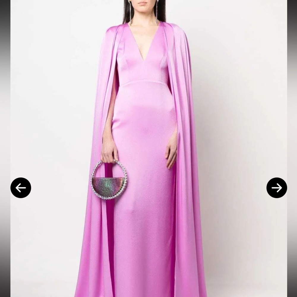 Alex Perry Hudson Cape Column Gown | Orchid | UK 12 / US 8 | NWT - Picture 5 of 11